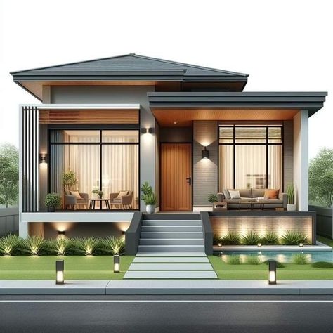 Small House Design Philippines, Bungalow Style House, Bungalow Style House Plans, Modern Small House Design, House Design Ideas, Small House Elevation Design, Small House Design Exterior, Modern Style House Plans, Modern House Facades