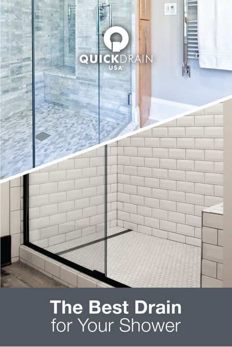 As with any construction or remodeling project, there are several key factors to keep in mind when selecting a drain system for a bathroom shower. Being mindful of these considerations will ensure you choose the right drain to meet your needs. Our blog covers five considerations that should drive your choice between a linear and a square drain. Long Shower Drain Ideas, Tile In Shower Drain, Shower Drain Ideas, Small Tile Shower, Linear Shower Drain Master Bath, Linear Drains For Showers, Linear Drain Shower, Lineal Shower Drains, Rectangle Shower Drain