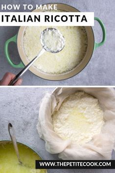 How To Make Homemade Ricotta Cheese, How To Make Ricotta Cheese Recipes, Fresh Ricotta Cheese Recipes, Cream Cheese And Heavy Cream Recipes, Homemade Ricotta Cheese Recipes, How To Make Ricotta Cheese, Diy Ricotta Cheese, Fresh Ricotta Recipe, Home Made Ricotta Cheese