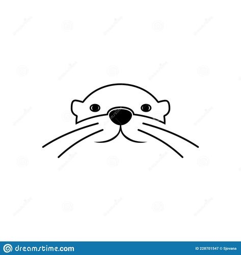 Cricut Otter Svg, Cute Otter Tattoo Simple, Cute Otter Doodle, Small Otter Tattoo Outline, Tiny Otter Tattoo, Simple Otter Drawing, Sea Otter Tattoo Simple, River Otter Tattoo, Easy Otter Drawing