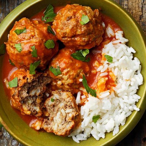 Rice Meatballs Rice Meatballs, Lamb And Rice, Meatballs And Rice, Winter Comfort Food, Weeknight Dinner Recipes Easy, Ground Lamb, Best Instant Pot Recipe, Beef And Rice, Easy Family Dinners