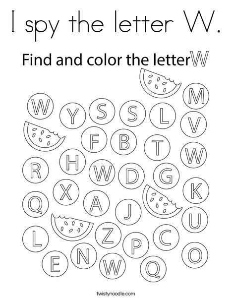 I spy the letter W Coloring Page - Twisty Noodle W Activities For Kindergarten, W Letter Activities Preschool, W Letter Craft Preschool, Letter Ww Activities For Preschool, Letter W For Preschoolers, Letter W Activities For Kindergarten, Letter W Preschool Crafts, Letter W Worksheets Kindergarten, W Preschool Activities