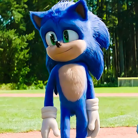 Movie Sonic Pfp, Sonic Wachowski, Hedgehog Room, Sonic Pfp, Sonic The Hedgehog Movie, Dark Sonic, Movie Sonic, Sonic Icon, Unicorn Wallpaper Cute