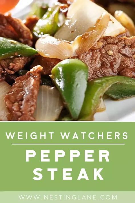 Slow Cooker Pepper Steak, Ww Green Plan, Weight Watchers Meals Dinner, Steak Dinner Recipes, Slow Cooker Stuffed Peppers, Pepper Steak Recipe, Weight Watchers Meal Plans, Weight Watcher Meals, Weight Watchers Recipes Desserts