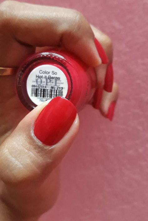 #OPI Color So Hot It Berns Opi Color So Hot It Burns, Color So Hot It Berns Opi, Opi Polish, Opi Colors, Dark Red Lips, Girl Night, Opi Nail Polish, Opi Nails, Nail Polishes