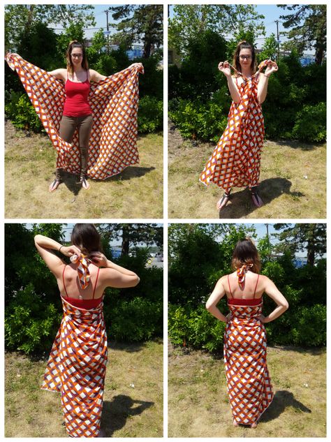 Mood DIY: How to Turn a Piece of Fabric into 8 Different Beach Wraps and Cover-Ups Diy Swim Cover Up, Sarongs Diy, Diy Beach Cover Up, Beach Dresses Diy, Diy Bathing Suit, Happy First Day Of Summer, Beach Wraps, Beach Wrap Dress, Mood Sewciety