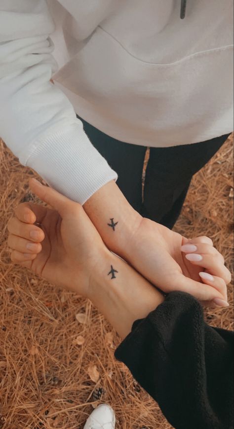 Best friend tattoo ideas Portugal Tattoo Ideas, Plane Tattoo, Matching Couple Tattoos, Matching Tattoos, Minimal Tattoo, Couple Tattoos, Maple Leaf Tattoo, Small Tattoos, Tattoos For Guys