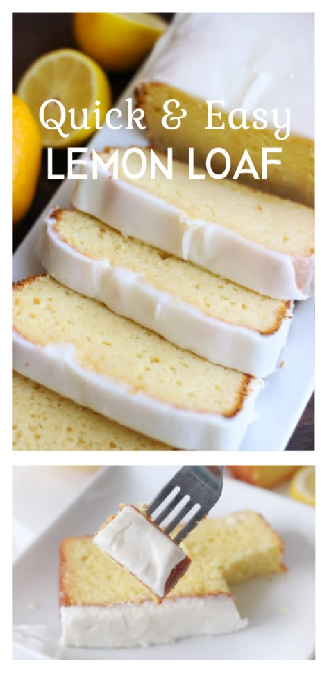 The easiest lemon loaf recipe! Made with the ease of a cake mix and homemade lemon icing, it is absolutley delicious. You'll love this cake!