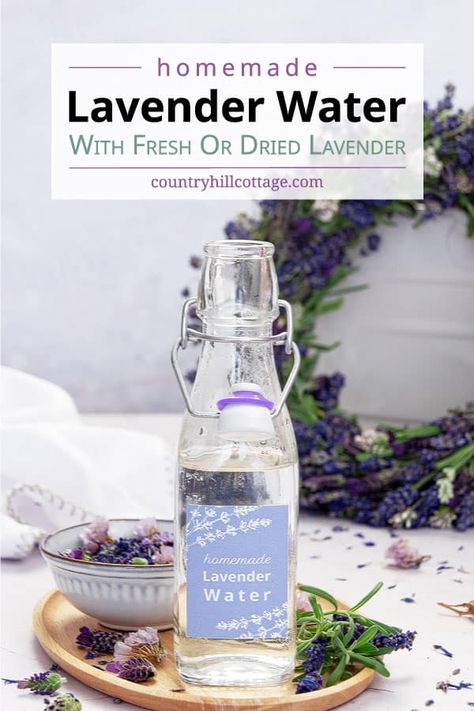 Lavendar Water, Homemade Rose Water, Lavender Hydrosol, Lavender Uses, Diy Lavender, Lavender Recipes, Lavender Water, Lavender Mist, Lavender Spray