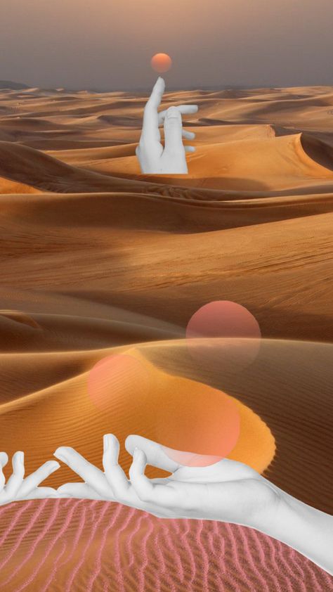 desert sun #art #desertaesthetic #collage #aesthetic #surrealism Desert Collage Art, Desert Oasis Aesthetic, Trippy Desert, Desert Collage, Aesthetic Surrealism, Surreal Desert, Surrealism Fashion, Desert Aesthetic, Surealism Art