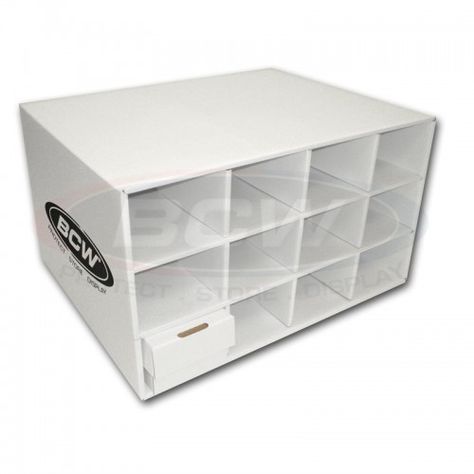 BCW Baseball / Trading Card House Storage Box (Holds 12 802S) Baseball Card Organization Ideas, Sports Cards Storage Ideas, Trading Card Storage Furniture, Mtg Storage, Baseball Cards Storage, Baseball Card Storage Case, Sports Cards Storage, Baseball Storage, Card Organization