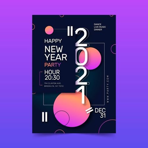 Abstract new year 2021 party flyer Free ... | Free Vector #Freepik #freevector #flyer #poster #new-year #abstract New Years Instagram Post, New Year Post Design, New Year Banner Design, New Year Posters, New Year Poster, Technology Posters, Adobe Photoshop Design, Appreciation Message, Flyer Free