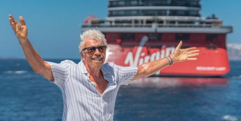 Why Richard Branson Launched an Adults-Only Cruise Line, Virgin Voyages Virgin Cruises, Big Yachts, Korean Barbecue, Virgin Atlantic, Richard Branson, Sweat It Out, Conde Nast, Cruise Line, Spice Girls