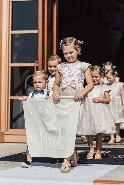 Flower girls and ring bearers Nieces And Nephews In Wedding, Wedding Walk, Black Red Wedding, Flower Girls And Ring Bearers, Ring Bearers, Farmhouse Wedding, Happy Wife, Niece And Nephew, The Isle