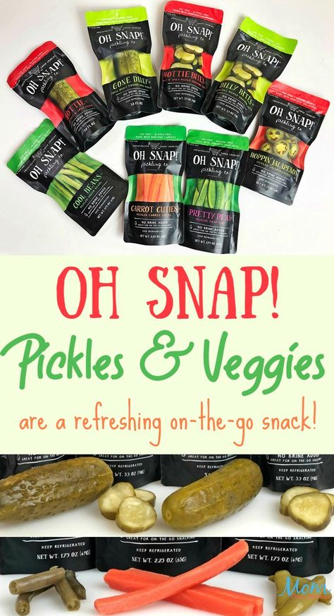 OH SNAP! Pickles and Veggies are a Refreshing On-the-Go Snack! #SpringFunonMDR - Oh Snap Pickles, Road Trip Food, Pickled Veggies, On The Go Snacks, Oh Snap, Food Favorites, Pickling Recipes, Game Day Food, Full Meal Recipes