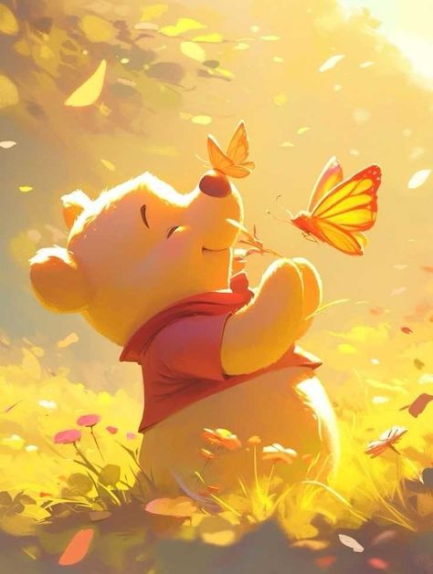 Winnie The Pooh Drawing, Winnie The Pooh Pictures, Cute Winnie The Pooh, Winnie The Pooh Quotes, Winnie The Pooh Friends, Disney Phone Wallpaper, Wallpaper Iphone Disney, Pinturas Disney, Bear Wallpaper