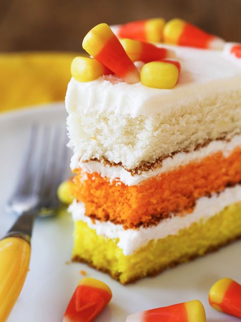 Candy Corn Cake, Halloween Snack Mix, Corn Cake, Cookie Cookbook, Caramel Apple Cheesecake, White Cake Mixes, Cake Cover, Orange Cake, Halloween Desserts