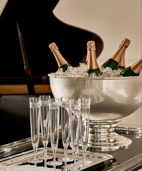 Toast To The New Year, Champagne Bucket, Champagne Party, Rich Home, Lighting Gifts, Champagne Buckets, Modern Crafts, Holiday Entertaining, Craft Cocktails