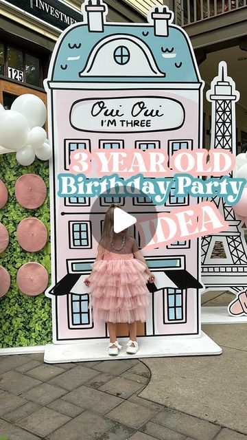 Jordyn Wilson • DIYs ✨ Seasonal Inspo ✨ Motherhood on Instagram: "3-Year-Old Birthday Party Idea 🥰 Oui Oui, I’m 3! 

This was such a blast to plan! Pepper has loved “Paris” and the Eiffel Tower because of a Claris book we read at night, and it just so happened to align perfectly with the Olympics starting in Paris 🇫🇷

I don’t use party planners or anything, but there were a couple vendors I worked with for venue and cake, so I’ll link those below! 

I’ve made a list of all the items I bought through Amazon (which is the majority of the details). The backdrops were printed by my dad and brother who have a graphic design business. 🤍 

COMMENT Links If you want that Amazon list!

Details:
Backdrop: Designed by me and my dad 
Venue: @sweethaven_tn
Cake: @triplecrownbakery 

The flower cart Oui Oui Im 3 Party, 3 Year Party Ideas, Claris Birthday Party, Paris Birthday Theme Kids, Claris In Paris Party, Oui Oui Three Birthday, Themes For 3rd Birthday Party Girl, Bonjour To 4 Birthday, Emily In Paris Birthday Theme