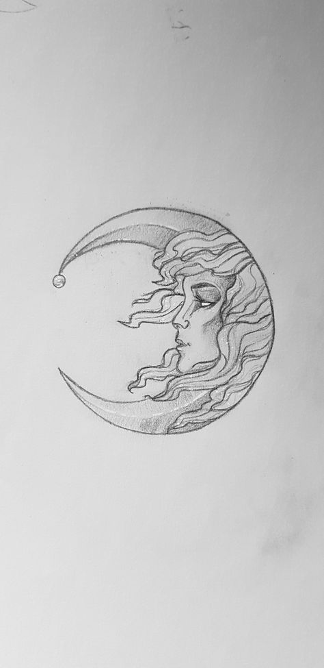 Dessin lune Inspi Dessin Aesthetic, Moon With Face Drawing, Moon Face Drawing, Moon Drawings Aesthetic, Surfing Drawing, Person Drawing, Drawing Examples, Moon Drawing, Drawing Prompt