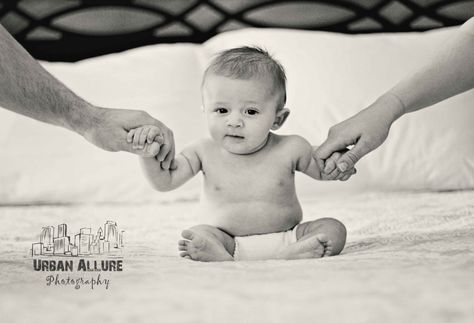 3 month old sitting up holding parents hands | 3 month photo ideas ... 3 Month Photo Ideas, 3 Month Pictures, Old Baby Pictures, 3 Month Old Baby Pictures, 3 Month Photos, 4 Month Baby, Month Pictures, Month Photos, 3 Month Old Baby