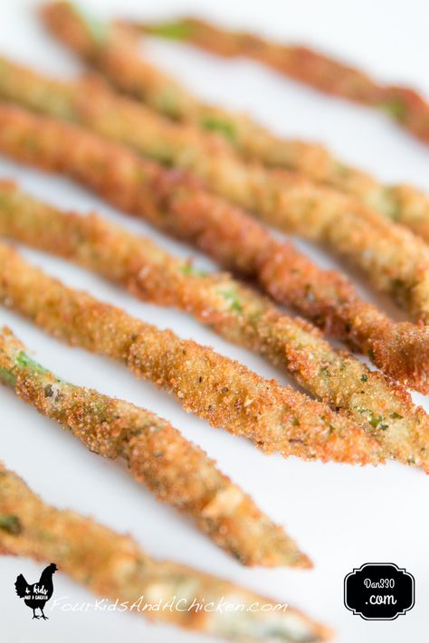 fried asparagus recipe Asparagus Appetizer, Fried Asparagus, Asparagus Fries, Asparagus Recipes, Garden Food, Four Kids, Fried Vegetables, Summer Vegetable, Asparagus Recipe