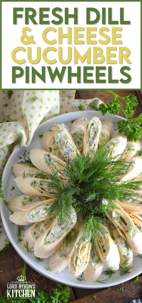 Cucumber Pinwheels, Little Sandwiches, Cucumber Roll Ups, Cucumber Appetizers, Cream Cheese Pinwheels, Pinwheel Sandwiches, Tortilla Pinwheels, Dill Recipes, Cheese Pinwheels