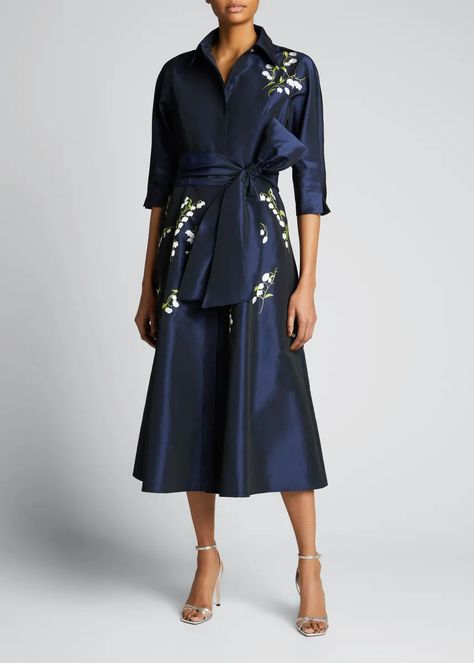 Lily Of The Valley Embroidery, Teri Jon, Tanya Taylor, Mob Dresses, Michael Kors Collection, Shirtdress, Ladies Dress Design, Lily Of The Valley, Wedding Attire