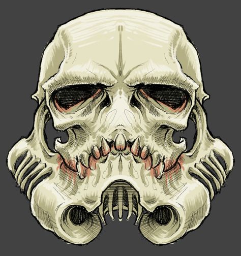 Storm trooper skull Star Wars Tattoo, Star Wars Stormtrooper, Storm Trooper, A Skull, Love Stars, Star Wars Universe, Skull Art, Star Wars Art, Pop Culture