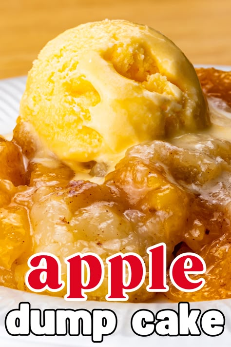 Easy apple dump cake is a quick and delicious apple dessert, perfect for busy days or holiday gatherings like Thanksgiving. With just a few ingredients, you can create a warm, comforting treat by simply "dumping" cake mix over cinnamon-spiced apples and baking until golden. This easy dump cake is great for those looking for a simple yet satisfying dessert without the fuss. Whether served on its own or with ice cream, it's sure to become a Thanksgiving favorite! Apple Pecan Dump Cake Recipes, Apple Pecan Dump Cake, Apple Crockpot Dump Cake, Fast And Easy Dessert Recipes, Applesauce Dump Cake, Dump Apple Cake, Canned Apple Dump Cake, Apple Cinnamon Dump Cake, Fried Apple Dump Cake