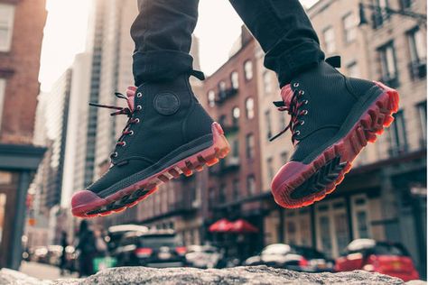 Palladium Boots Introduces Its CITYPROOF Collection | HYPEBEAST Palladium Boots Outfit Men, Palladium Boots Outfit, Palladium Boots Mens, Salomon Hiking Boots, Summer Hiking Boots, Palladium Shoes, Palladium Boots, Boots Outfit Men, Futuristic Shoes