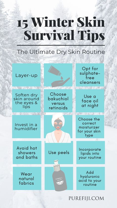 15 Winter Skin Survival Tips: The Ultimate Dry Skin Routine - Pure Fiji Skin Care Routine Dry Skin, Winter Skin Care Tips, Pure Fiji, Dry Skin Routine, Winter Care, Dry Skin Care Routine, Dry Winter Skin, Winter Skin Care, Winter Skin