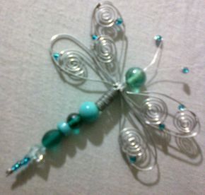 Dragon Fly Craft, Beaded Dragonfly, Wire Ornaments, Wire Art Sculpture, Dragonfly Jewelry, Dragon Fly, Diy Wire Jewelry, Jewelry Wire, Work Jewelry