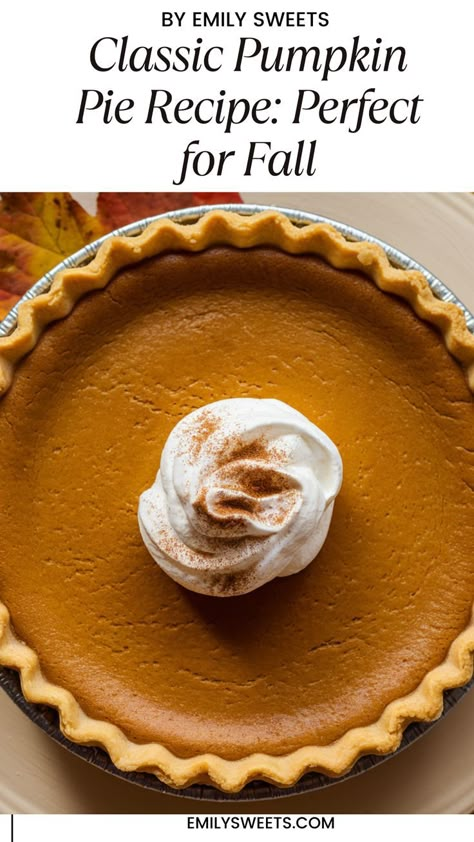 You’ll love this classic pumpkin pie recipe! Simple ingredients and traditional flavors make it the perfect holiday dessert for your table. Traditional Pumpkin Pie Recipe, Classic Pumpkin Pie Recipe, Traditional Pumpkin Pie, Best Pumpkin Pie Recipe, Classic Pumpkin Pie, Pumpkin Pie Recipe Easy, Pumpkin Filling, Pie Filling Recipes, Best Pumpkin Pie