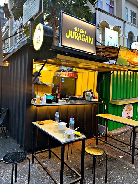 Booth Design Food, Food Stand Design, Food Stall Design, Street Food Design, Coffee House Design, Small Restaurant Design, Container Restaurant, Container Cafe, Outdoor Restaurant Design