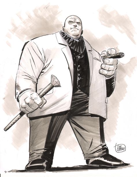 Spider-Man villain Kingpin art by Lee Weeks Shocker Marvel, Kingpin Daredevil, Marvel Kingpin, Lee Weeks, Derek Laufman, Daredevil Art, Marvel Knights, Marvel Daredevil, Comic Book Artwork