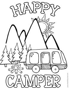 Happy Camper Coloring Pages, Camping Art For Preschoolers, Camping Birthday Activities, Camp Preschool Activities, Prek Camping Crafts, Summer Reading 2024 Craft Ideas, Camping Template, Camping Coloring Sheets, Camping Day Preschool