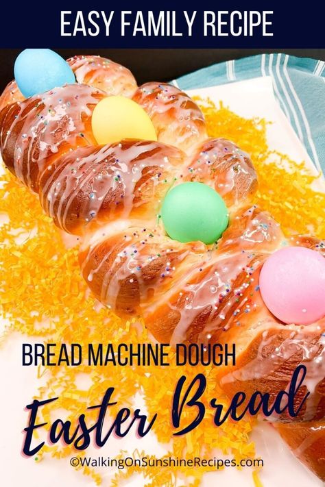 Bread Recipe For Bread Machine, Egg Bread Recipe, Easter Sunday Recipes, Recipe For Bread Machine, Bread Bread Machine, Greek Easter Bread, Recipe For Bread, Easy Bread Machine Recipes, Easter Bread Recipe