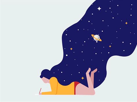 Spacing by Gigi Meburishvili - Dribbble Sleep Poster Design, Motion Design Illustration, Gif Animation Ideas, Space Design Illustration, Star Illustration Design, Change Illustration, Mind Illustration, Sitting Illustration, Stars Animation