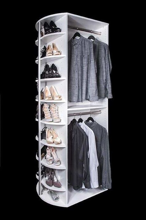 Lazy Lee Rotating Shoe Rack Shoe Organization Small Space, Shoe Shelf In Closet, Adjustable Closet System, Shoe Organization Diy, Rotating Shoe Rack, Custom Closet Organization, Closet Clutter, Diy Shoe Rack, Shoe Rack Closet