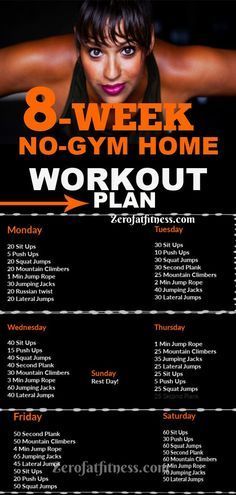 8-Week Workout Plan to Lose Weight Fast at Home with No Gym - Fitness Plans - Ideas of Fitness Plans #fitnessplan #fitness -  Weekly Workout Plans 8 Week Workout Plan, Workout Morning, Workout Fat Burning, Home Workout Plan, Weekly Workout Plans, Gym Home, Makanan Diet, At Home Workout Plan, Jumping Jacks