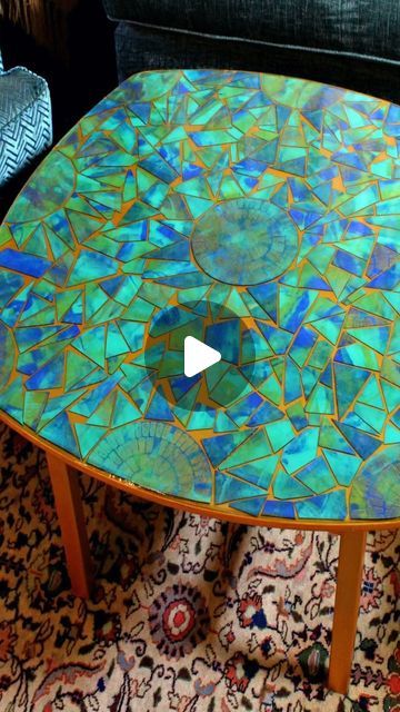 Mark Montano on Instagram: "Fifties cardboard mosaic table diy! #mosaic #cardboardcrafts #mosaicart #homedecordiy #tiles #interiordesign #mosaictable #midcenturyfurniture #midcentury #makeyourmark" Cardboard Mosaic, Mosaic Table Diy, Mark Montano, Mosaic Tile Table, Tile Table, Diy Mosaic, Mosaic Table, Table Diy, Plastic Tables