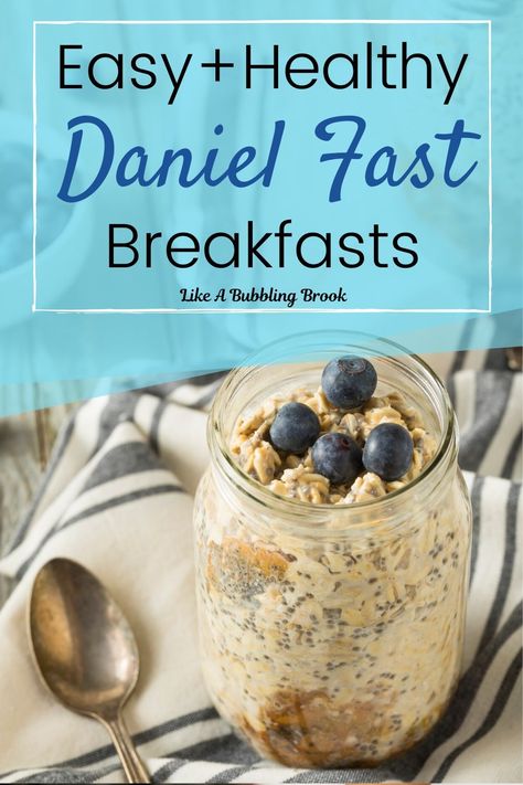 These Daniel Fast breakfast ideas are amazing! They are so easy and healthy, it makes breakfast a cinch! Daniel Fast Breakfast Ideas, Daniel Fast Snacks, Fast Breakfast Ideas, Daniel Fast Breakfast, Fast Food List, Daniel Fast Meal Plan, Daniel Diet, Meal Prep For Work, Fast Breakfast