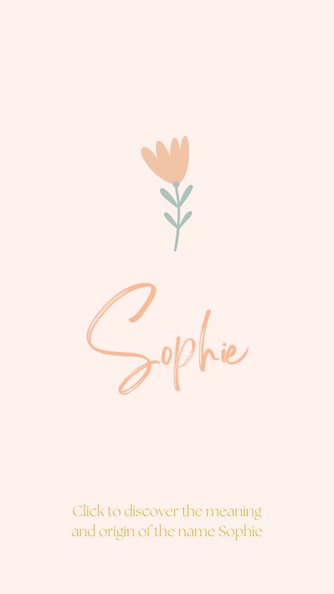 Discover the meaning and origin of the name Sophie. Sophie Name Meaning, Sophie Name Art, Victorian Girl Names, Sophie Name, Baby Name Meaning, Female Character Names, Uncommon Baby Names