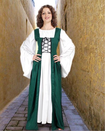 Middle Ages Dresses: Medieval Clothing for Men and Women Medieval Dress Peasant, Gaun Abad Pertengahan, Pirate Dress, Irish Clothing, Pirate Fashion, Medieval Costume, Large Clothes, Medieval Dress, Medieval Clothing