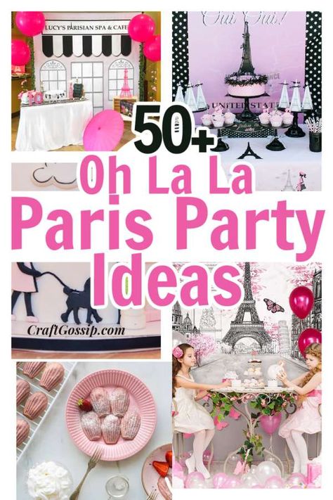 French Themed Birthday Party, French Themed Birthday, Paris Birthday Cakes, Pink Paris Party, Paris Party Decorations, Parisian Birthday Party, French Themed Parties, Paris Themed Birthday Party, Paris Tea