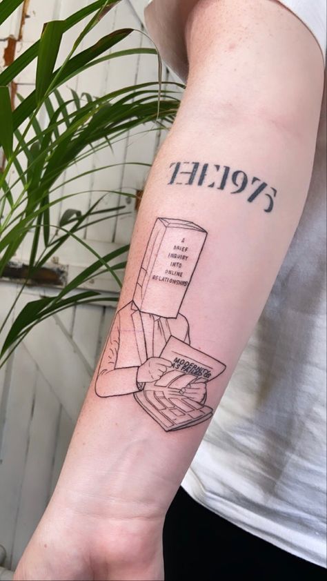 The 1975 Tattoo About You, The 1975 Tattoos Ideas, The1975 Tattoo, Box Tattoo 1975, Poetry Is In The Streets The 1975 Tattoo, The 1975 Tattoo Rectangle, 1975 Tattoo Ideas, The 1975 Box Tattoo, You Look So Cool Tattoo The 1975