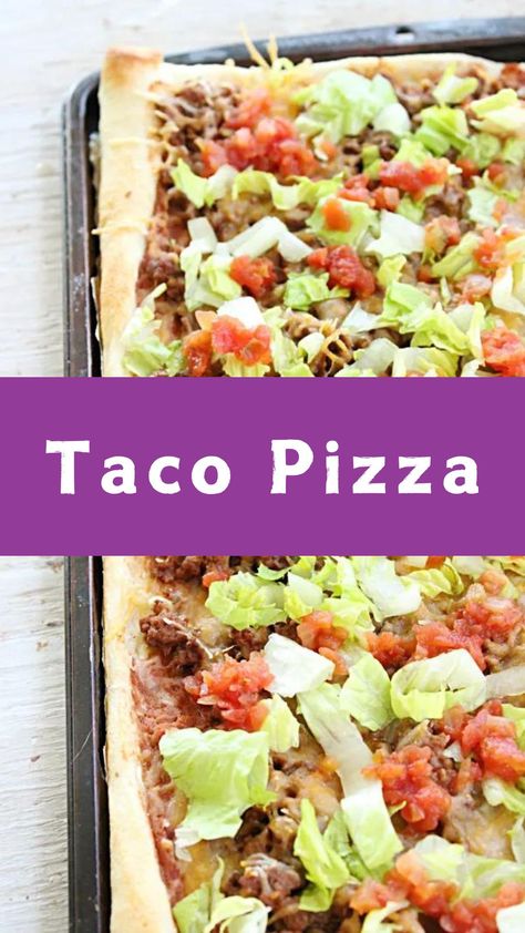 Taco Pizza Seasoned Ground Turkey, Crispy Pizza Crust, Taco Toppings, Fried Beans, Crispy Pizza, Taco Pizza, Taco Meat, Pizza Night, Pizza Lovers