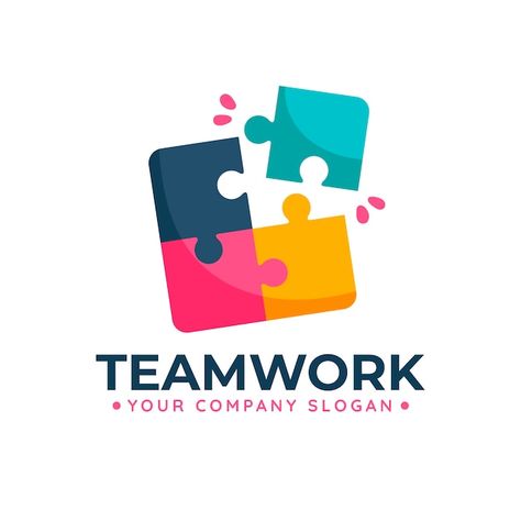 Vector flat design teamwork logo templat... | Premium Vector #Freepik #vector #teamwork-logo #personal-logo #logo #logo-design Teamwork Logo, Building Logo, Adventure Club, Club Logo, Company Slogans, Personal Logo, Logo Ideas, Team Building, Flat Design