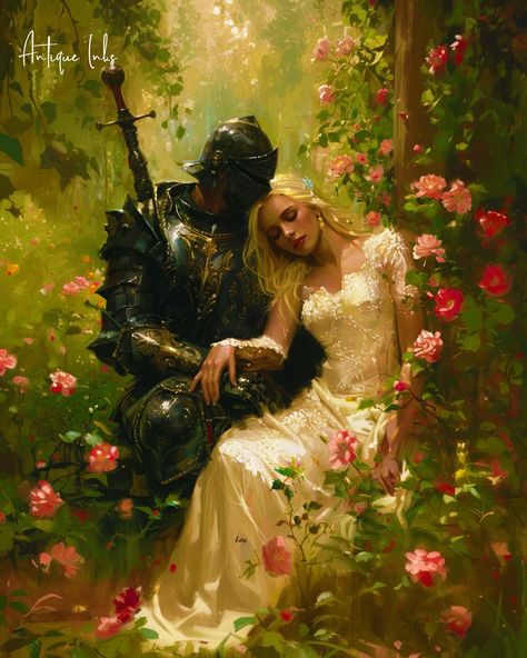 Blind Love Art, Couple Character Art, Romantic Fantasy Art, Love Fantasy Art, Medieval Love, Romance Painting, Arthur Dayne, Bewitched Me Body And Soul, High Resolution Prints